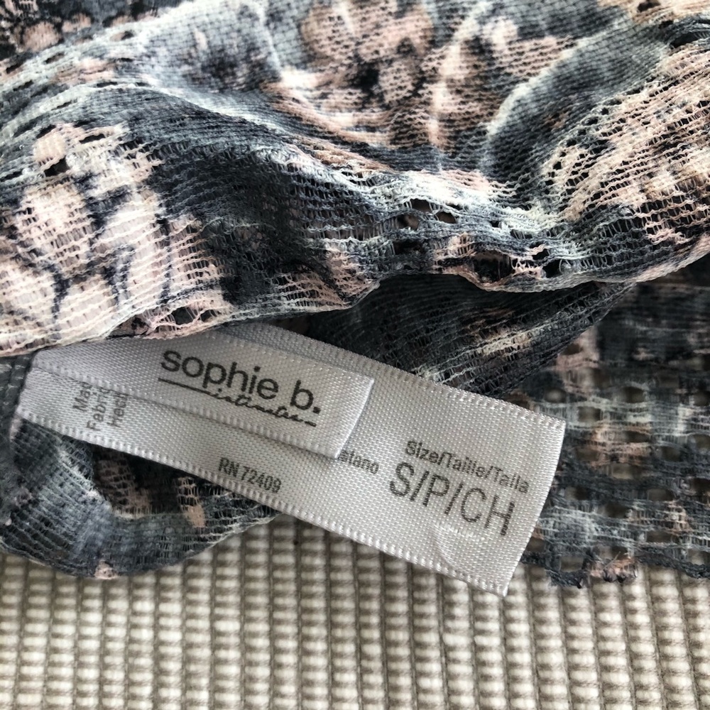 NWOT Sophie B Floral Lace Bralette Size S - Picture 4 of 4